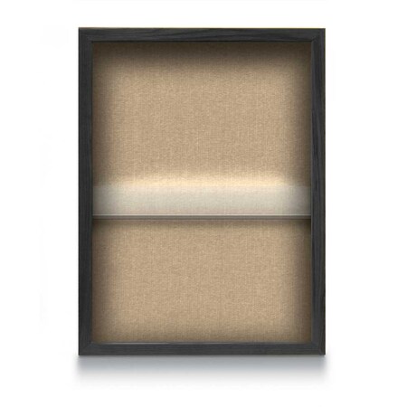 United Visual Products Indoor Enclosed Combo Board, 48"x36", Black Frame/Black Porc & Apricot UVCB4836B-BLKPORC-APRICOT